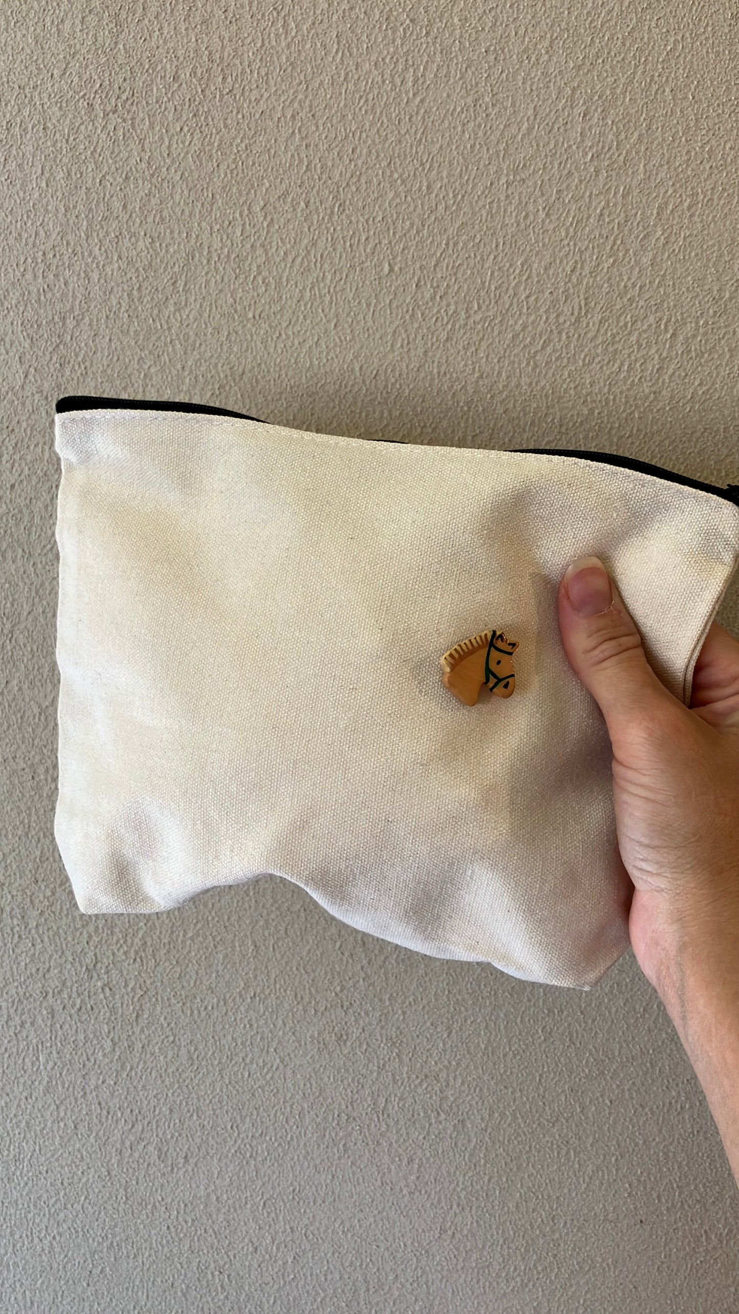 Pin Pferd Hellbraun Handgemacht