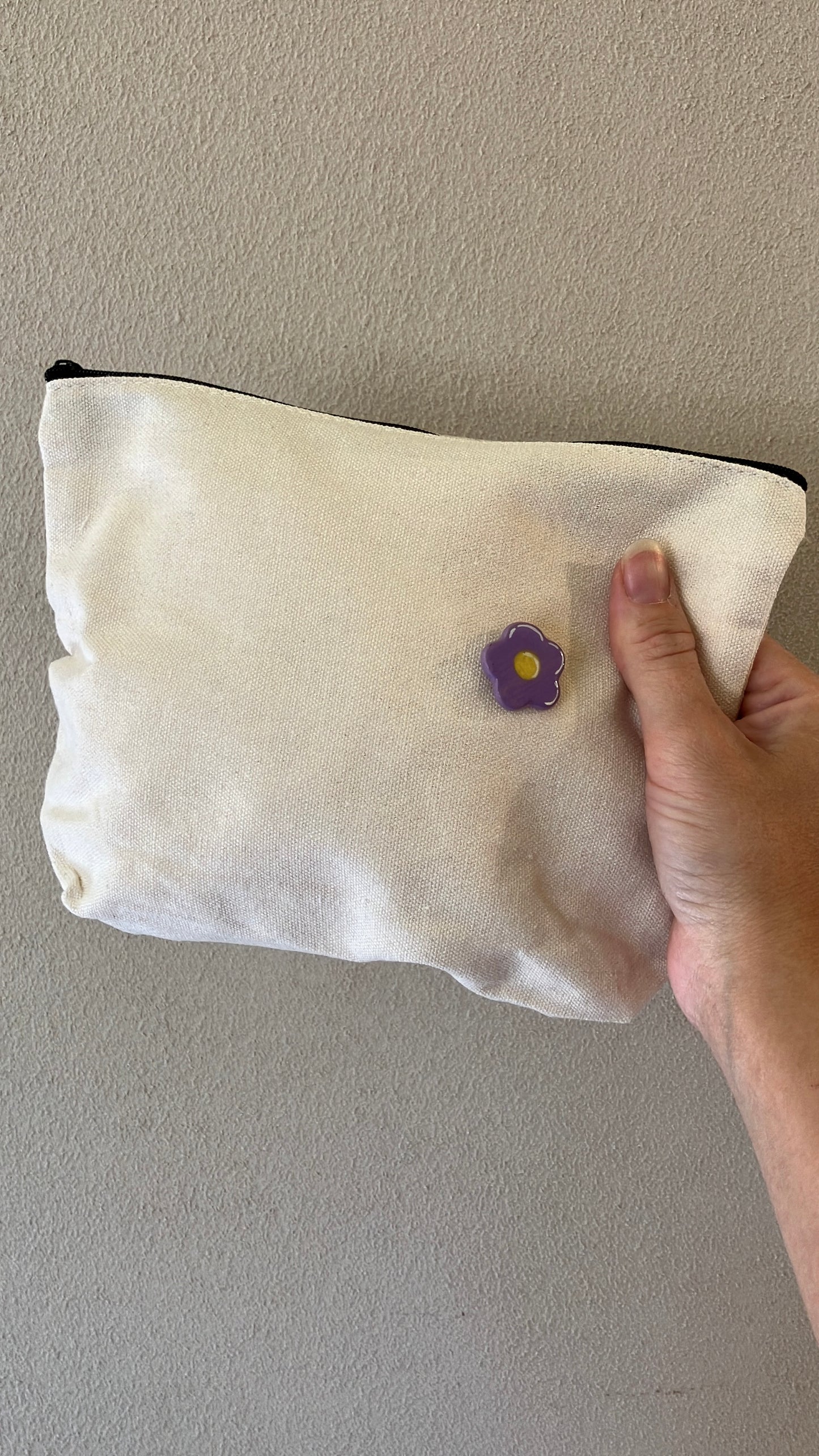 Pin Blume Lila Handgemacht