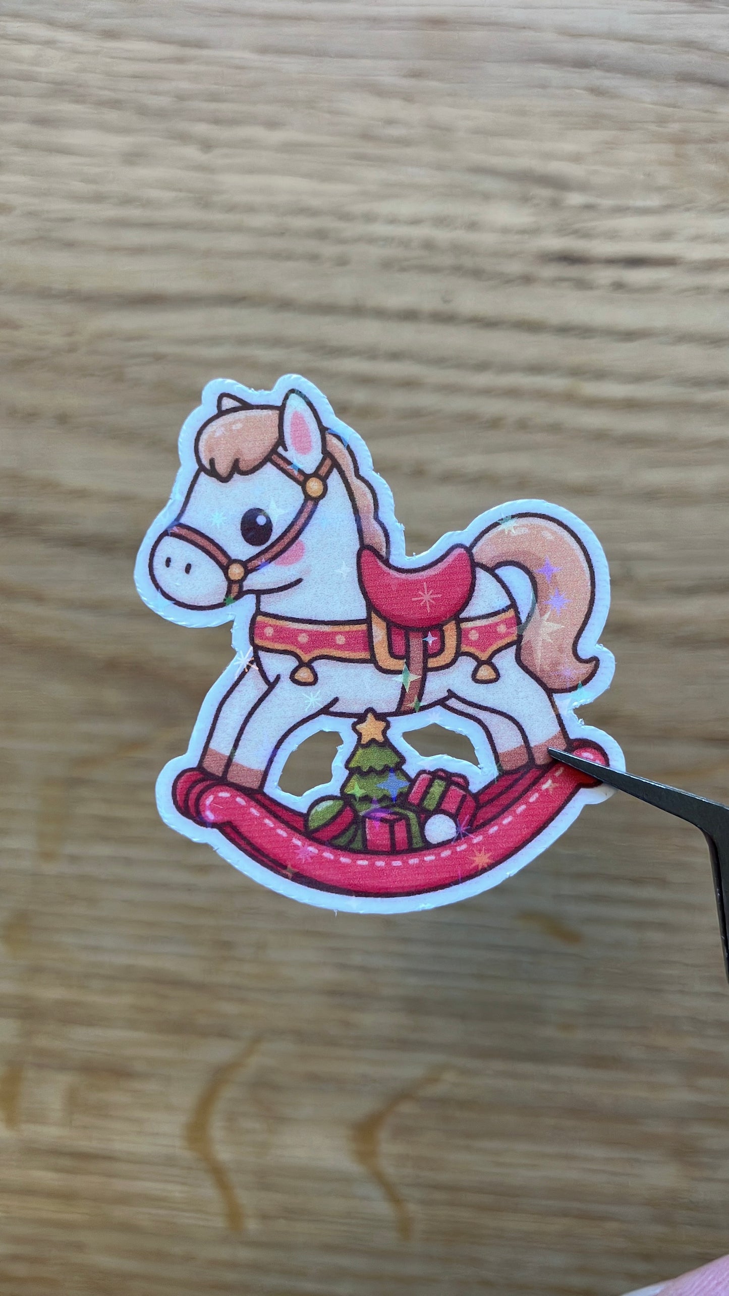 Schaukelpferd Christmas Sticker