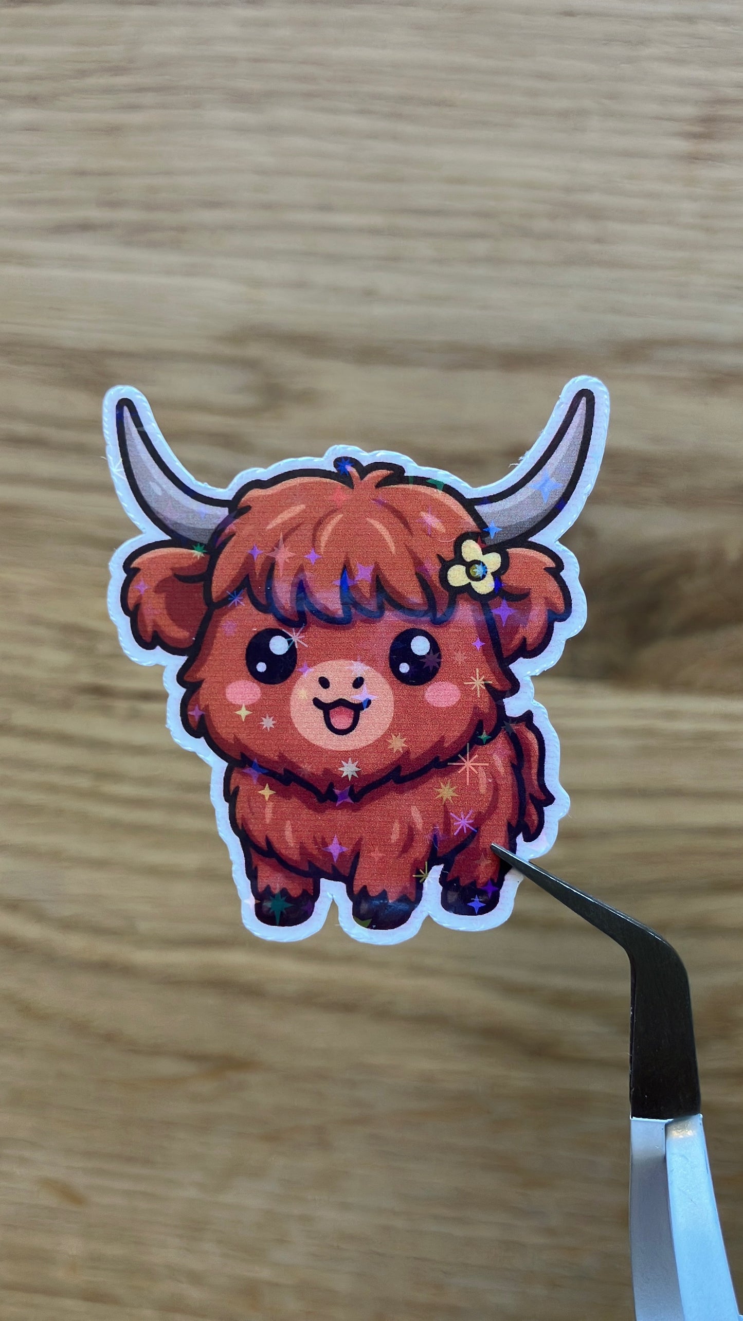 Langhornbulle Kuh Sticker