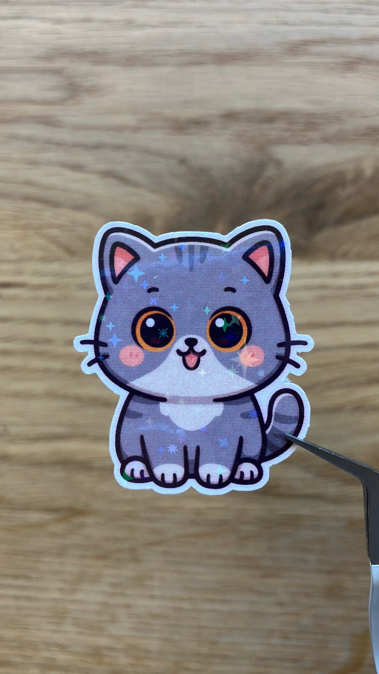 Kätzchen Grau Sticker