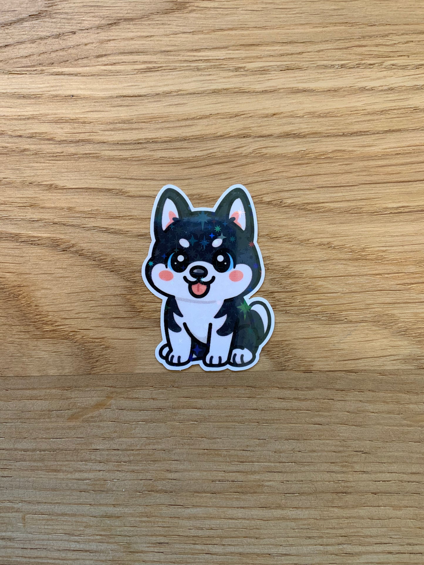 Husky Schwarz Sticker