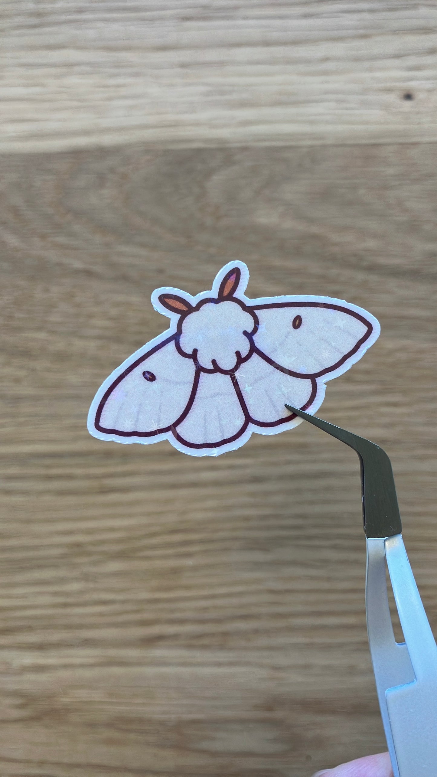 Poodle Moth Sticker Motte
