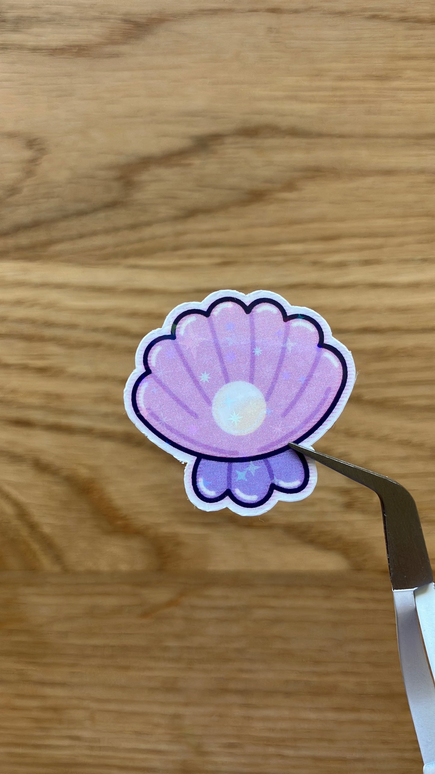 Muschel mit Perle Sticker