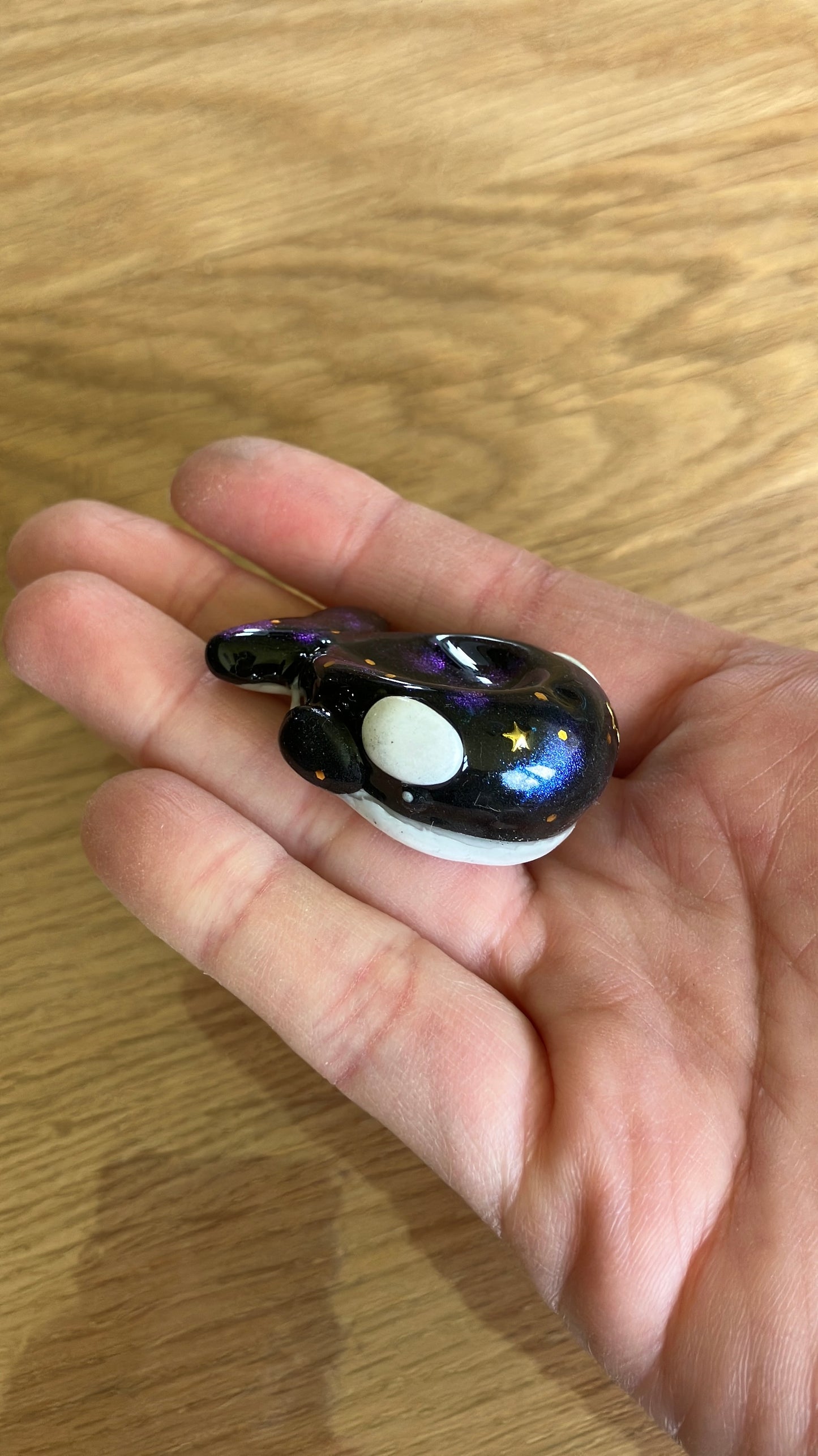 Anti Stress Stein - Orca mit Sternenstaub
