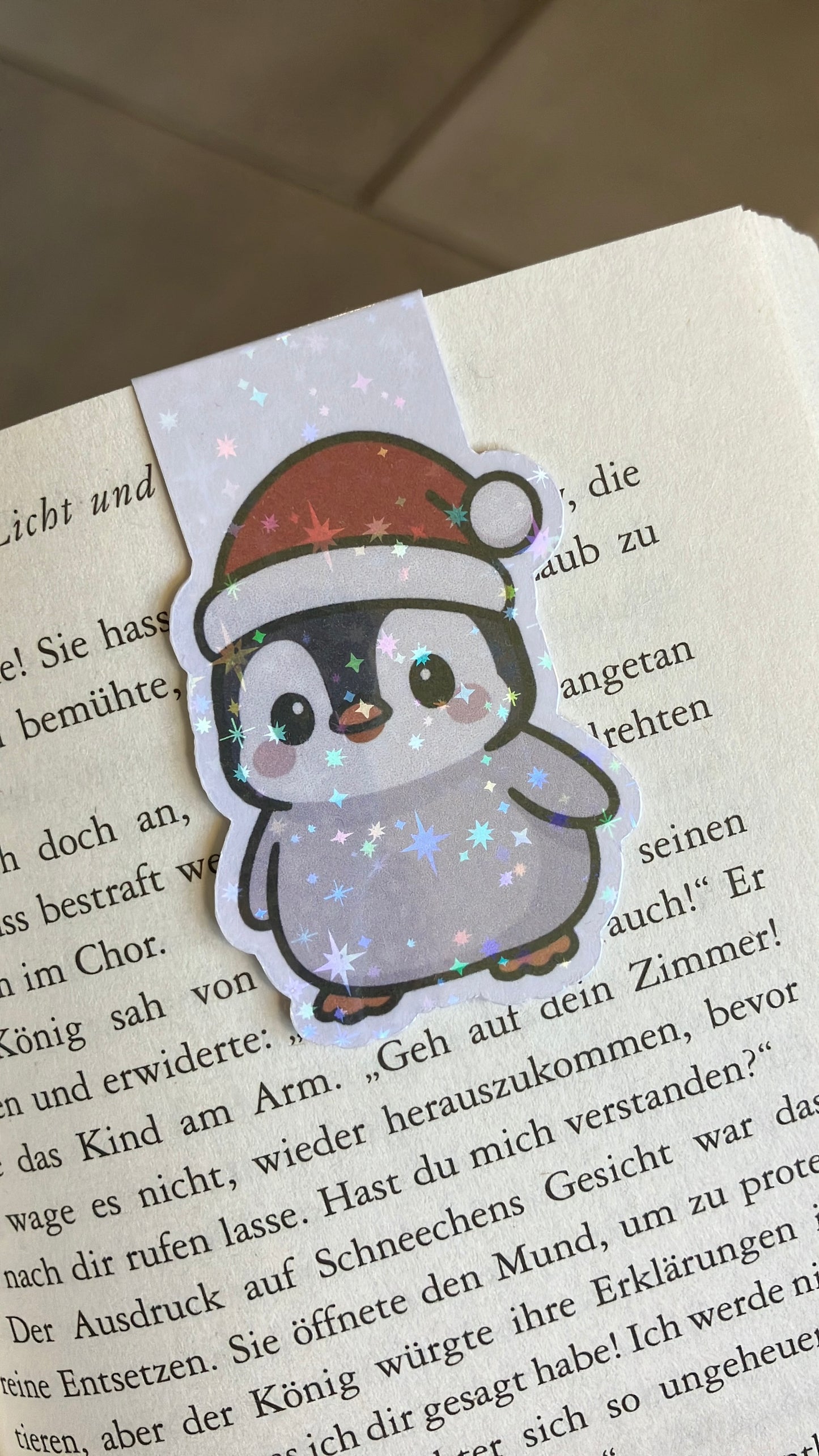 Lesezeichen Magnetisch Weihnachtspinguin