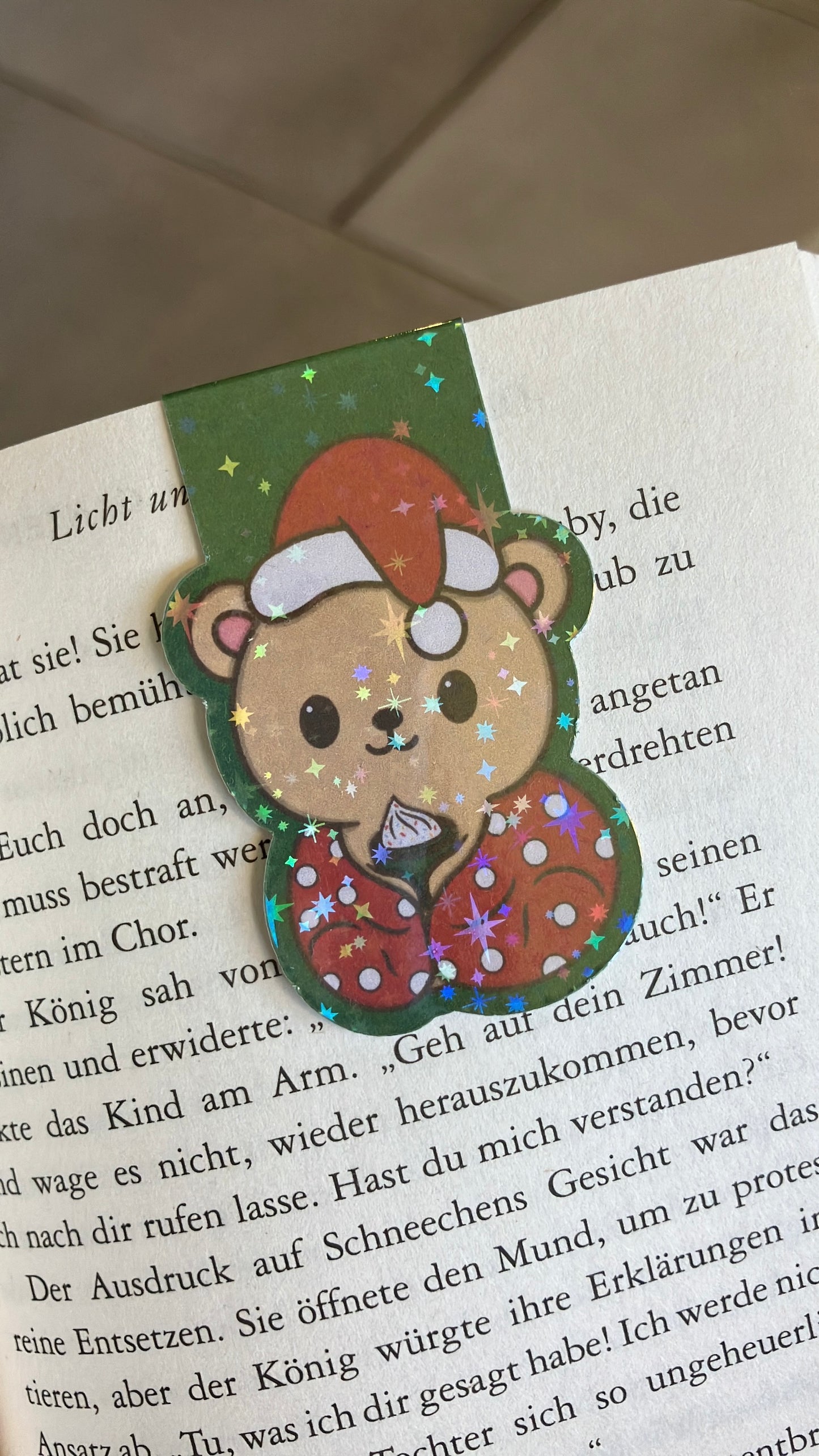 Lesezeichen Magnetisch Teddybär mit Kuscheldecke