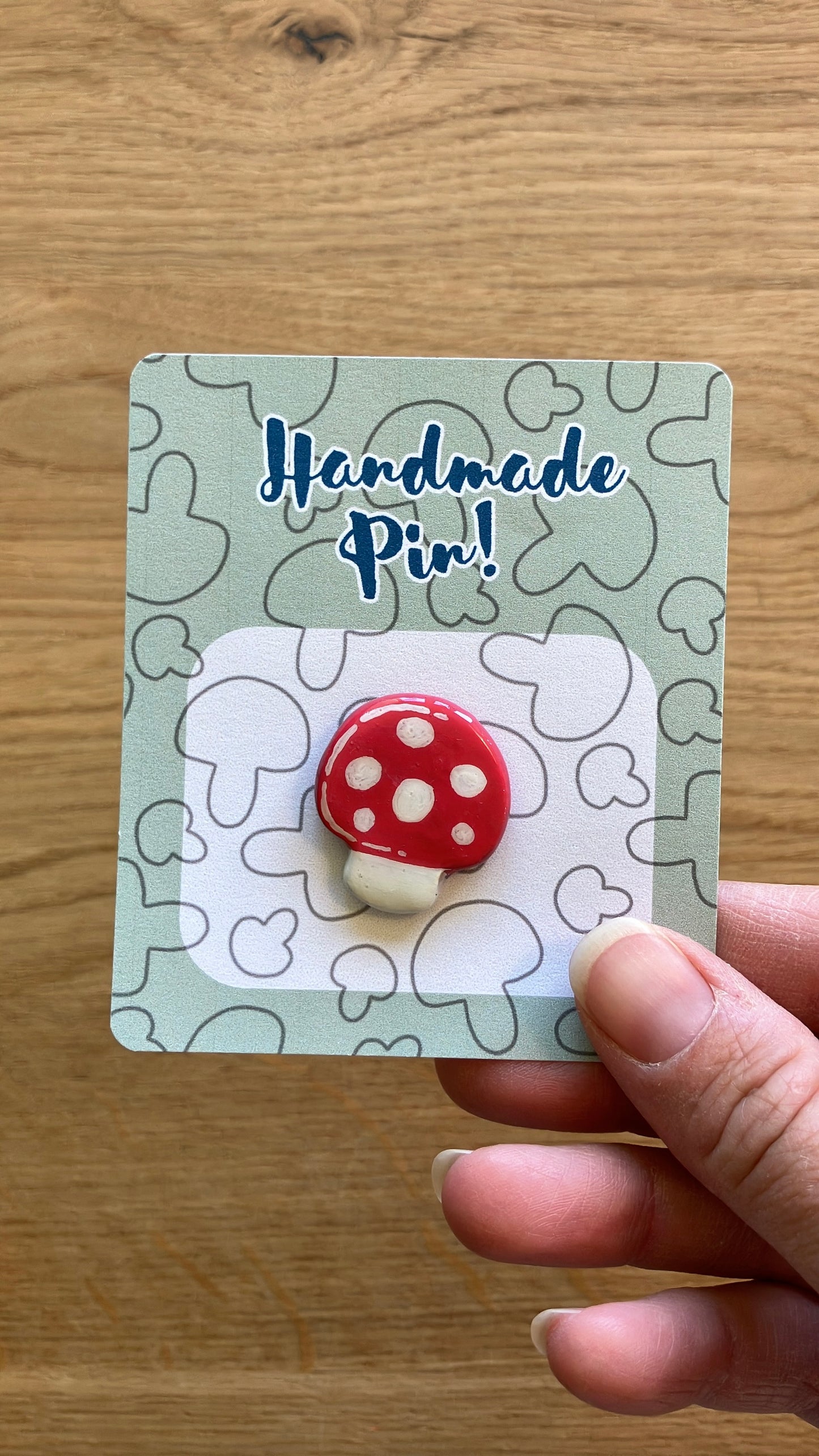 Pin Fliegepilz Handgemacht