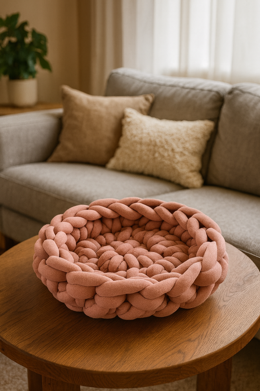 Katzenbett Katzennest Handknitt