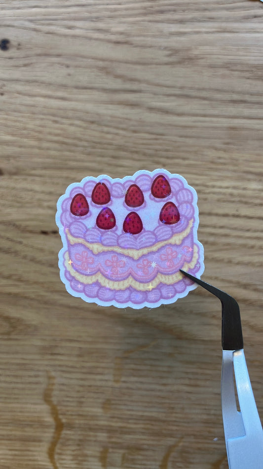 Herztorte Erdbeer Sticker