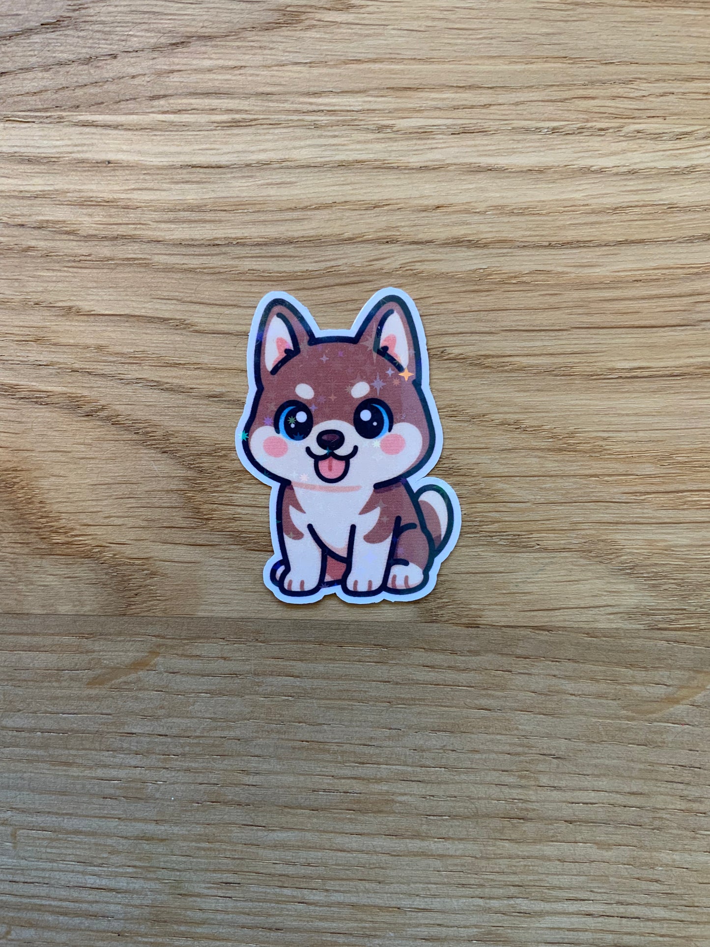 Brauner Husky Sticker