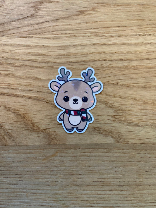 Rentier mit Schal Sticker