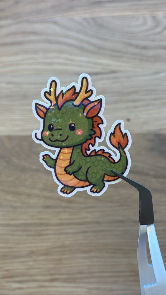 Drache Grün Sticker