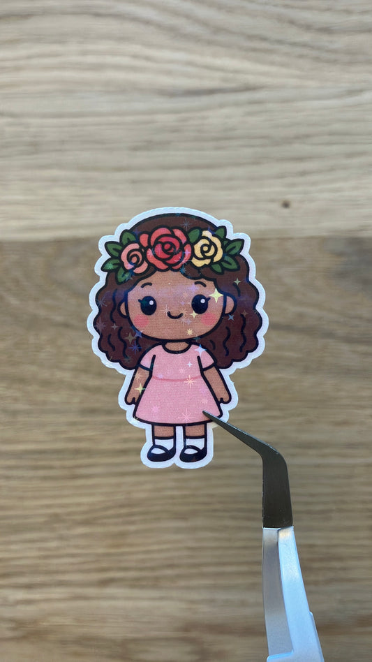 Blumenmädchen Sticker