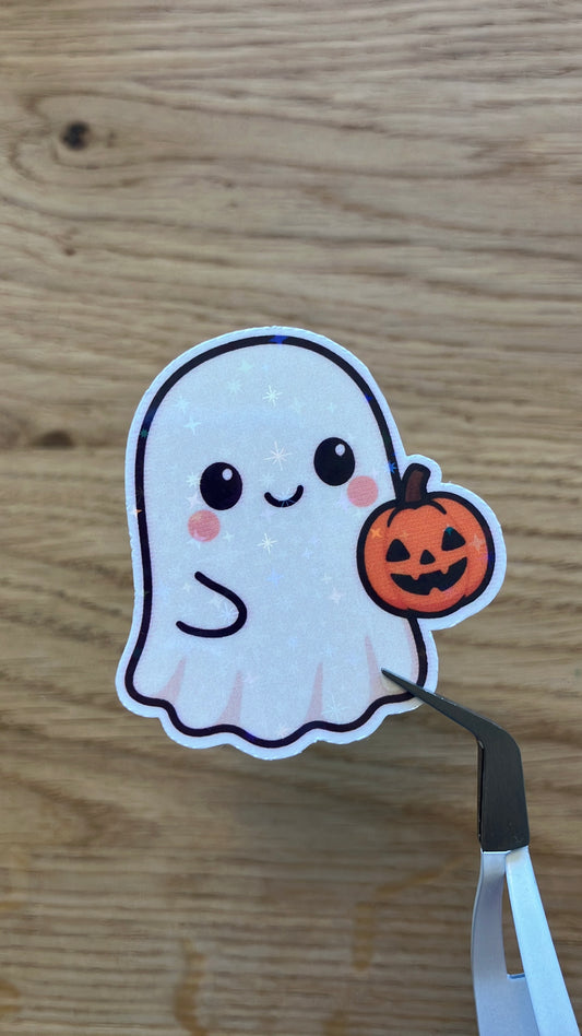 Geist mit Kürbis Sticker