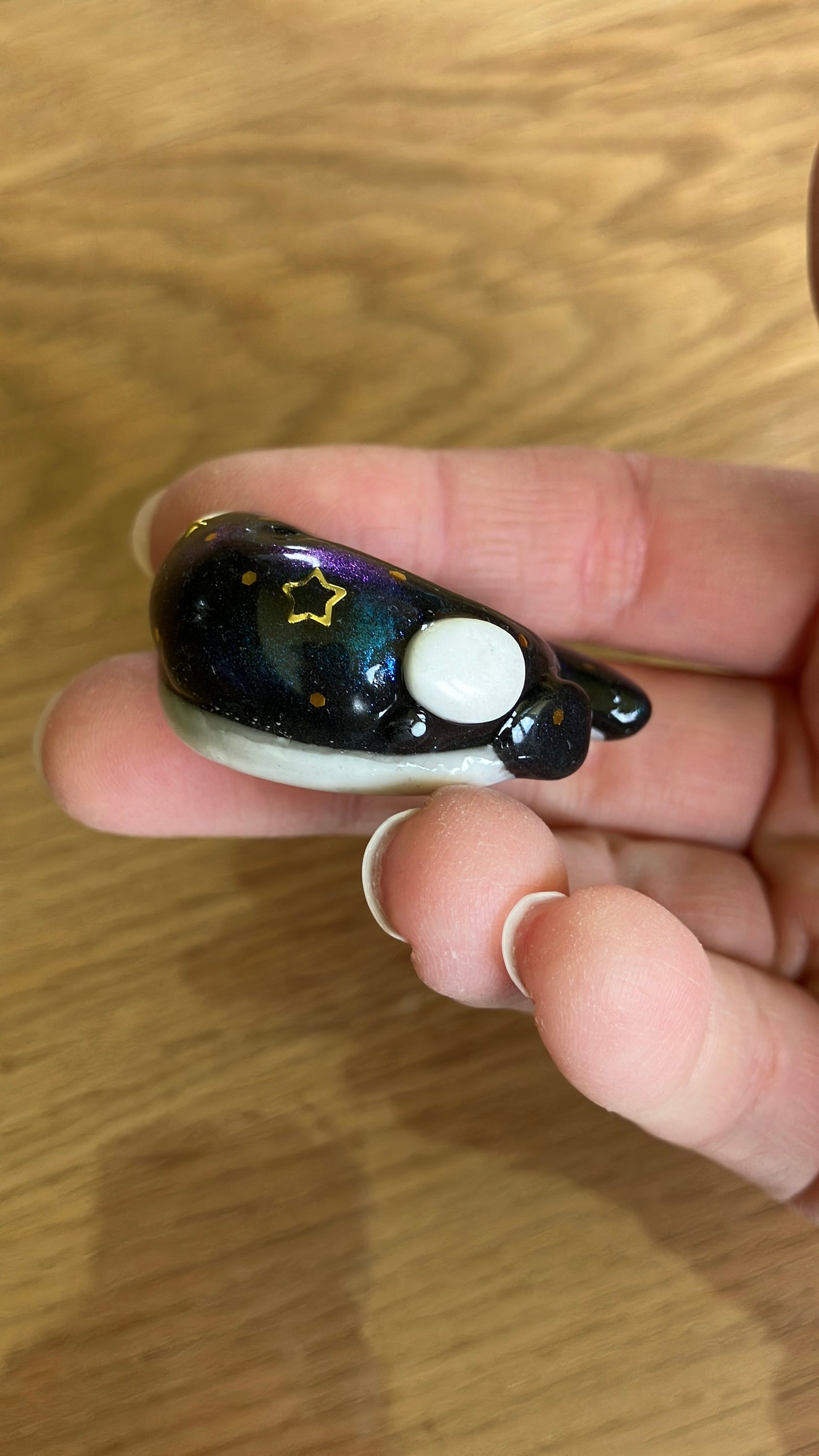 Anti Stress Stein - Orca mit Sternenstaub
