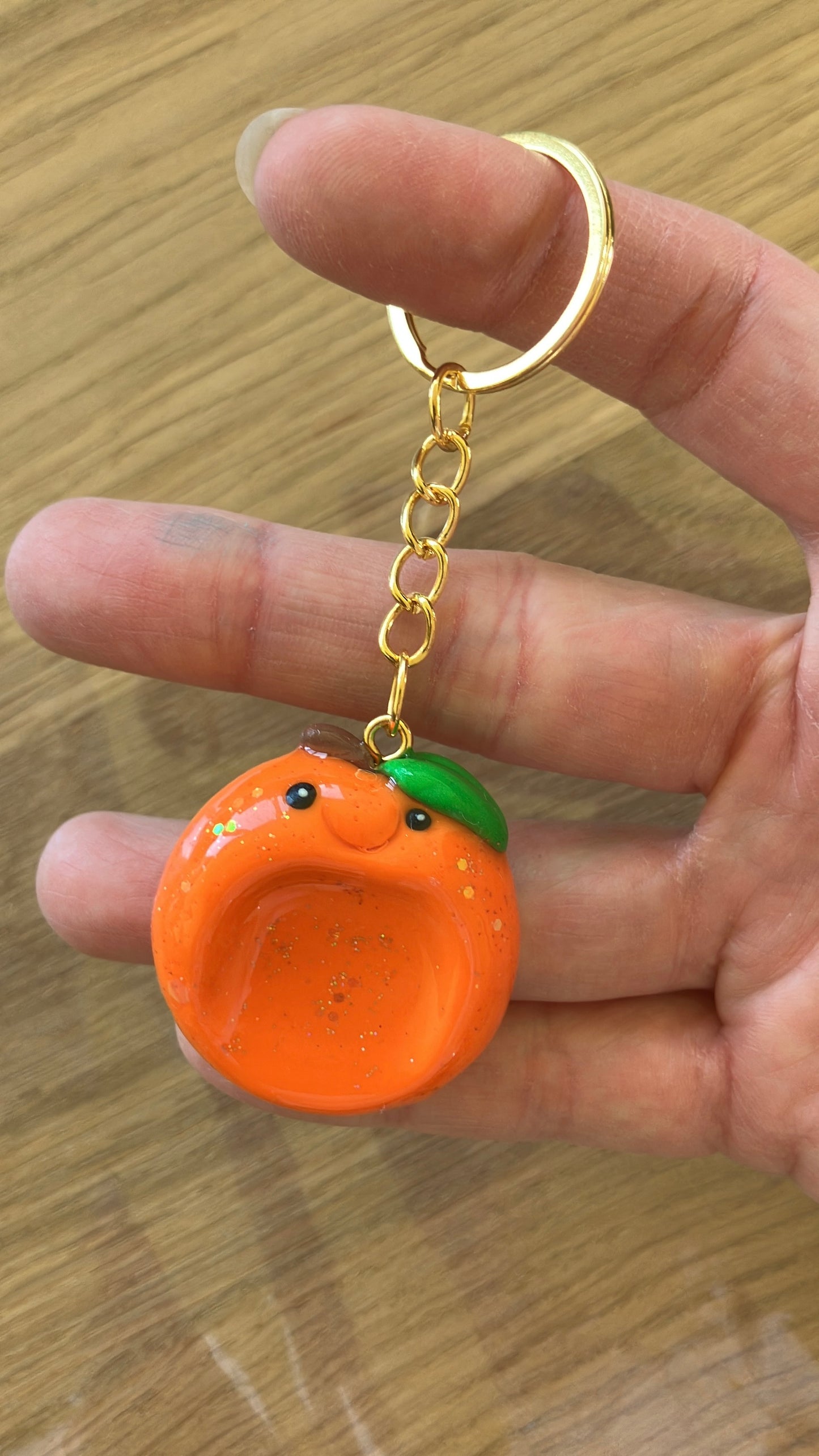 Anti Stress Stein Anhänger Orange