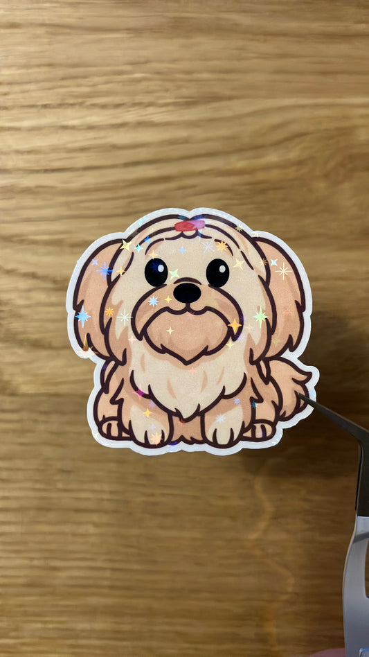 Havaneser (Red) Sticker