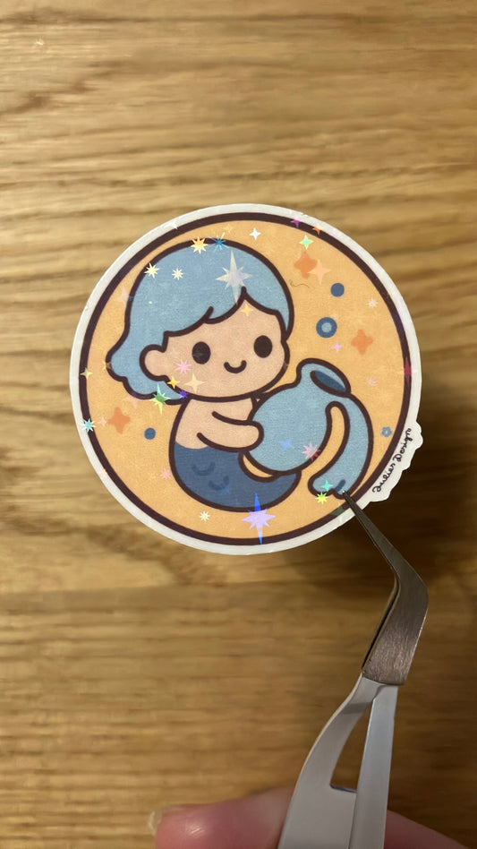 Sternzeichen Sticker Wassermann