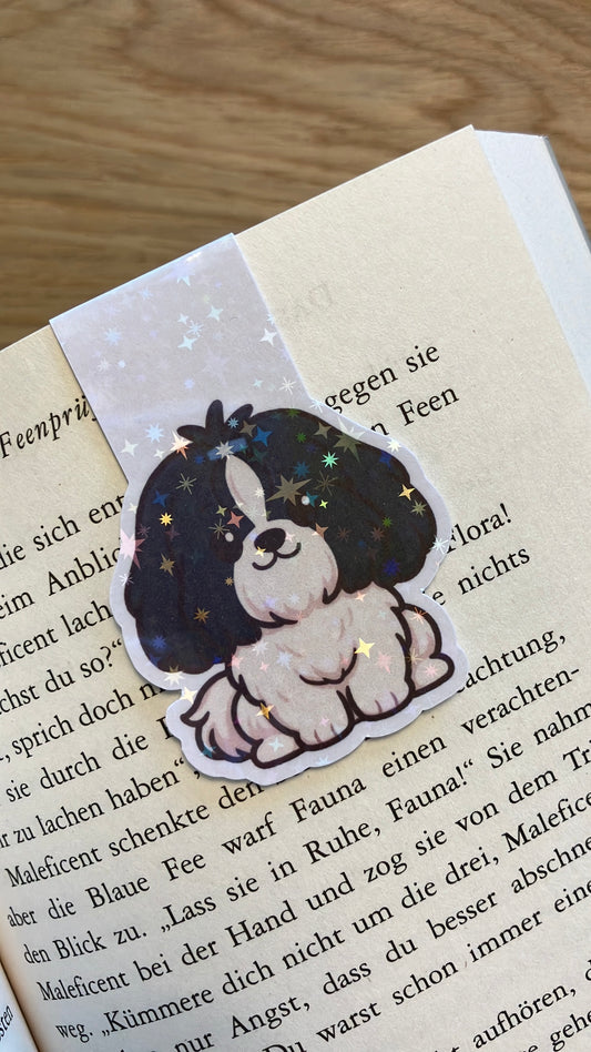Lesezeichen Magnetisch Tibet-Terrier Schwarz Weiß