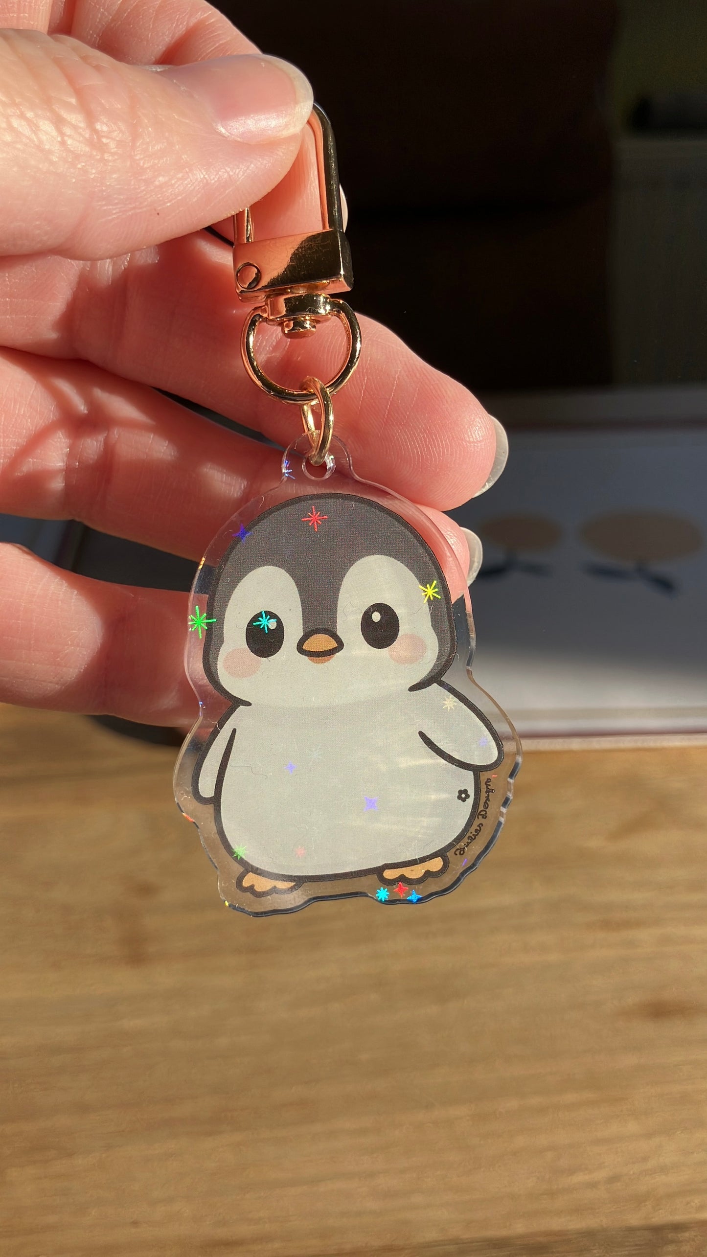 Baby Pinguin Acryl Schlüsselanhänger