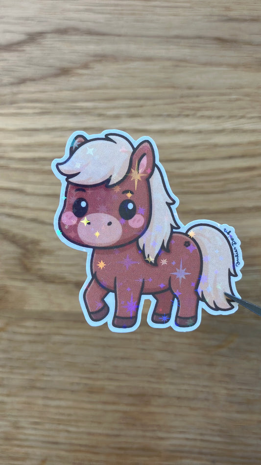 Islandpferd Hellbraun Sticker
