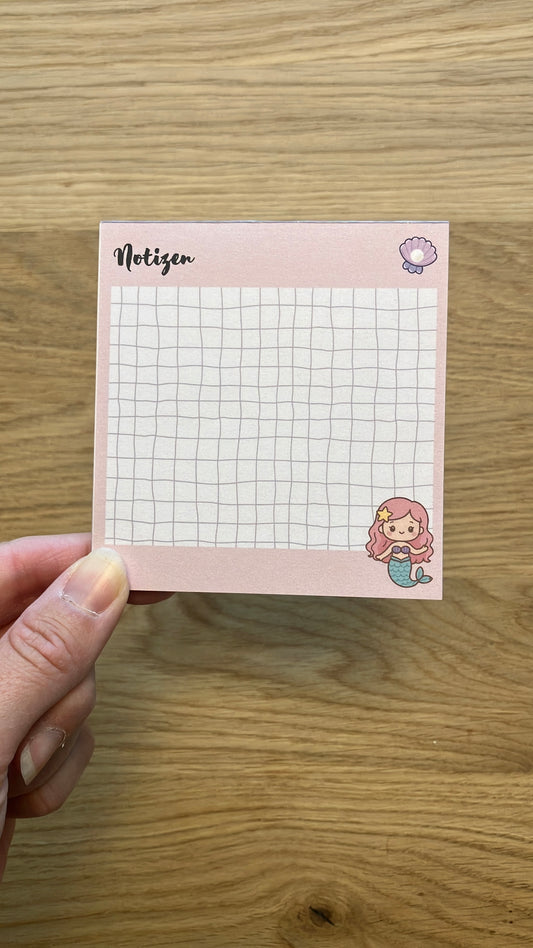 Mini Notizblock Meerjungfrau