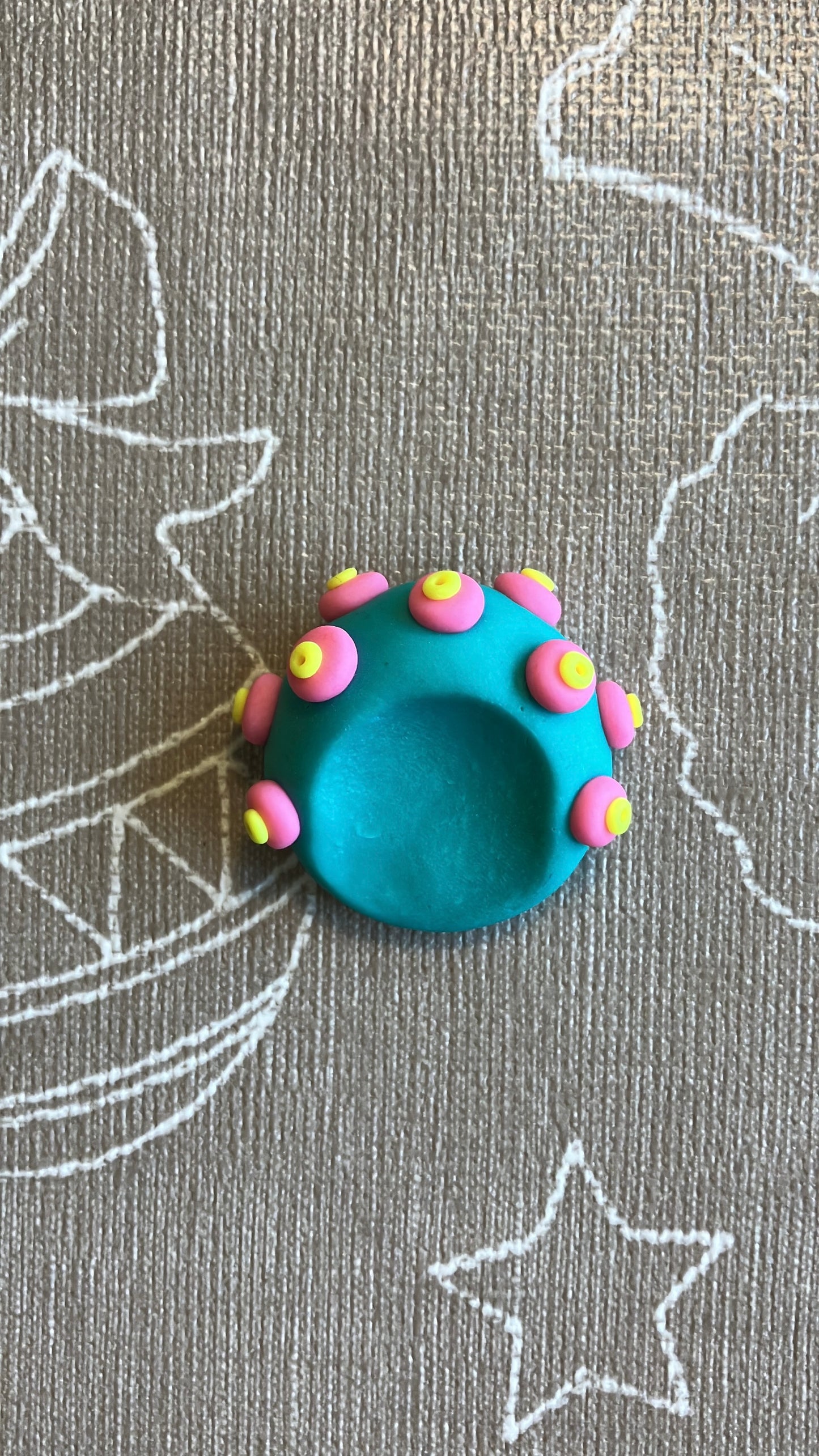 Anti Stress Stein Türkies Pink Bobbles