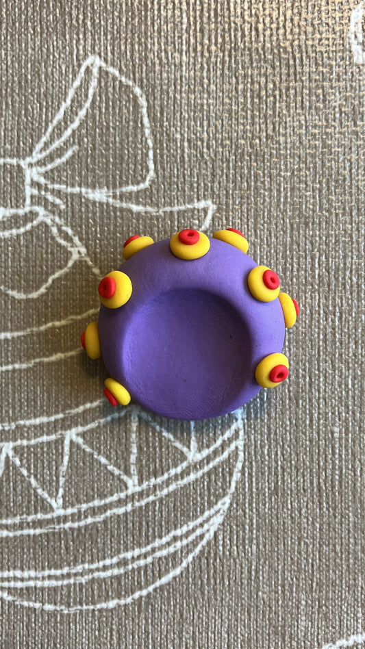 Anti Stress Stein Lila Gelb Bobbles