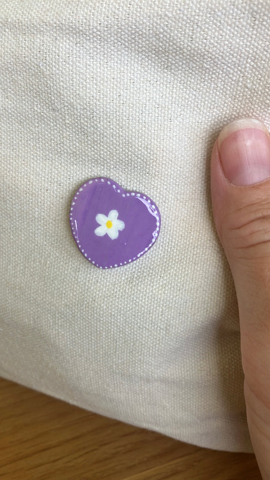 Pin Almblume Handgemacht