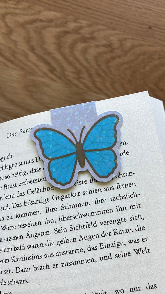Lesezeichen Magnetisch Schmetterling Blau