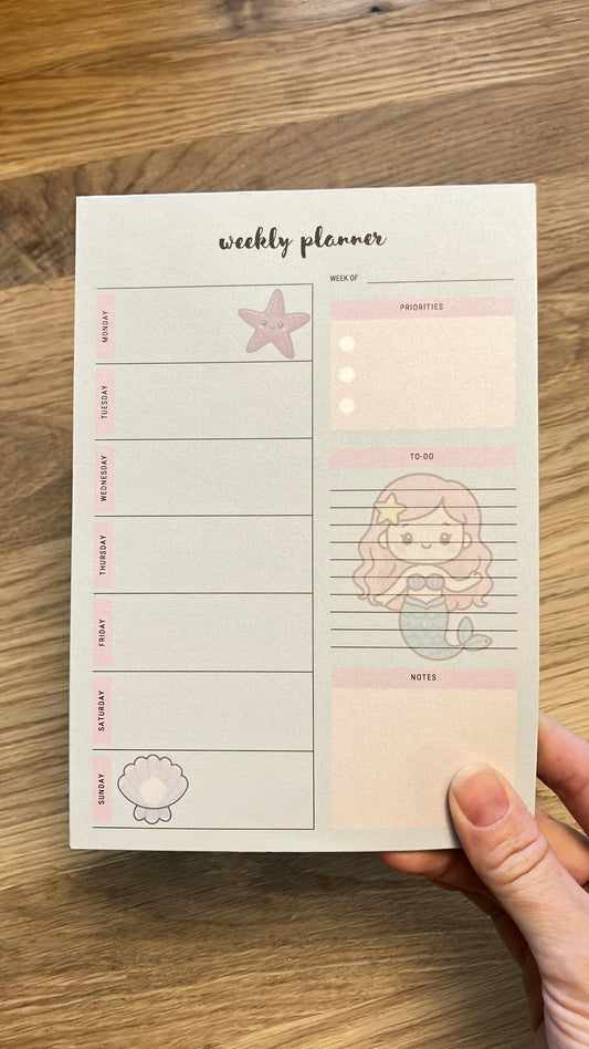 Weekly Planner Wochenplaner Meerjungfrau